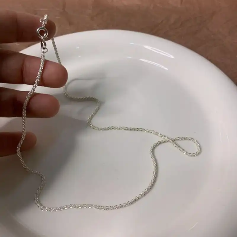 زنجیر نقره زنانه لیردا مدل خاویاری ایتالی