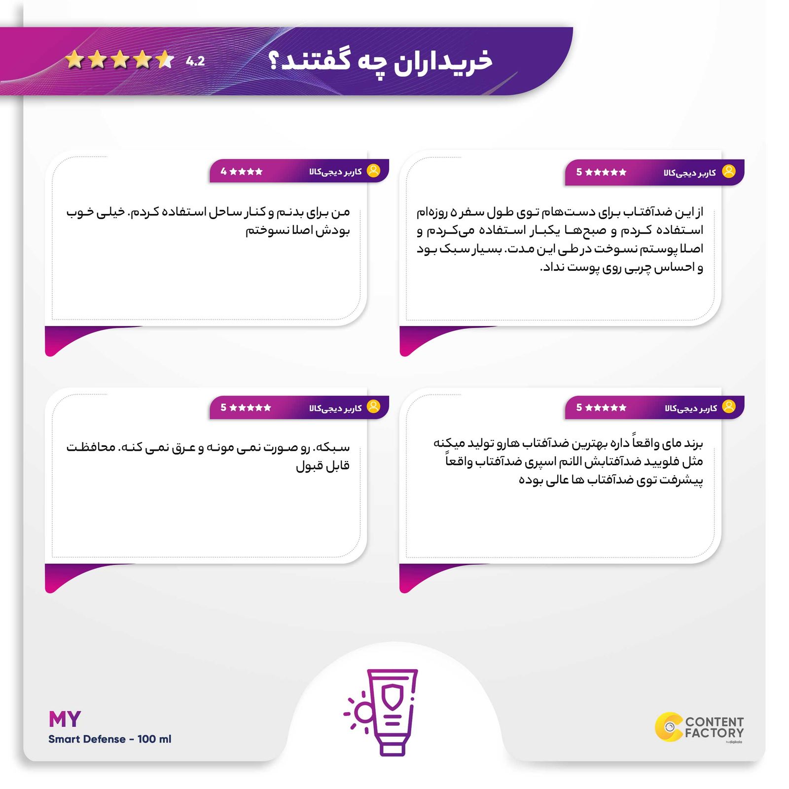 اسپری ضدآفتاب بی‌رنگ مای SPF50 مدل Smart Defense مناسب انواع پوست، حجم 100 میلی‌لیتر -  - 8
