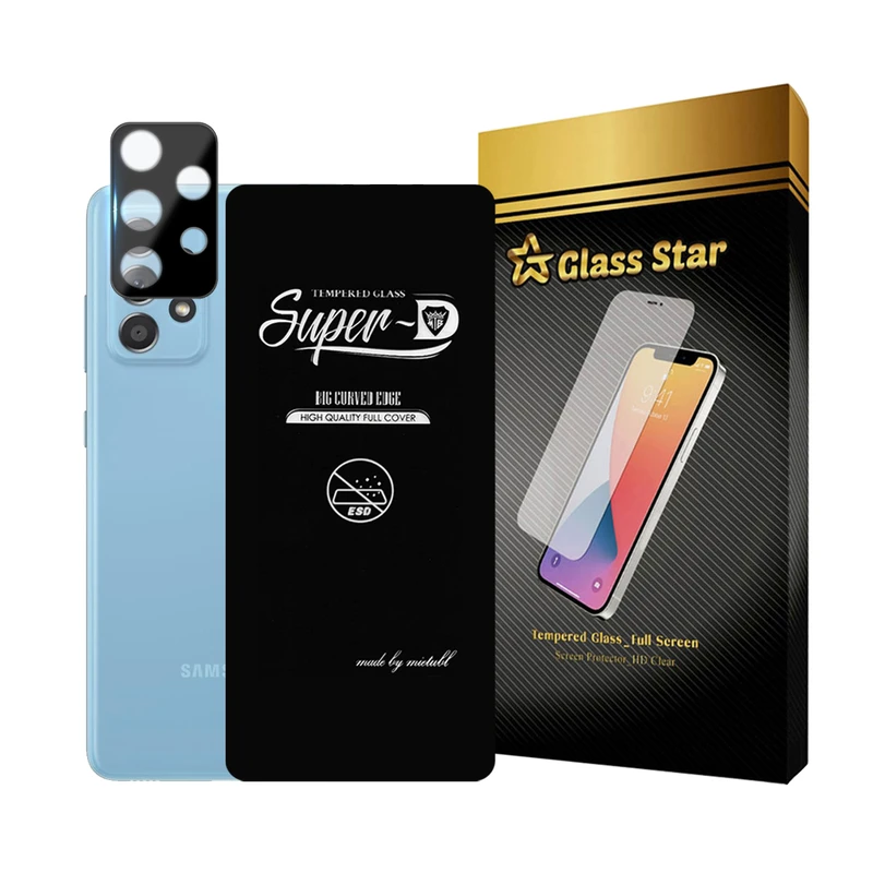 محافظ صفحه نمایش گلس استار مدل SUPLNFUGS مناسب برای گوشی موبایل سامسونگ Galaxy A52 4G / A52 5G / A52s 5G به همراه محافظ لنز