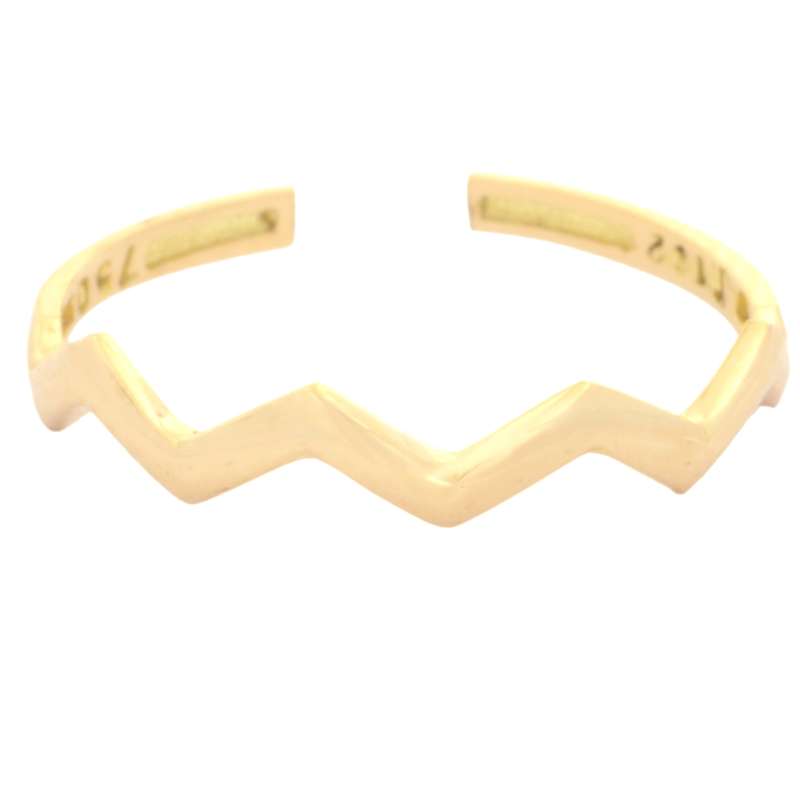 انگشتر طلا 18 عیار زنانه طلای مستجابی مدل نیم بند زیگزاک کد 1 انگشتر طلا 18 عیار زنانه طلای مستجابی مدل نیم بند زیگزاک کد 1