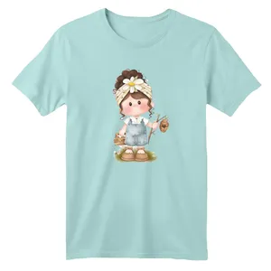 تی شرت آستین کوتاه بچگانه مدل دخترک کد 13