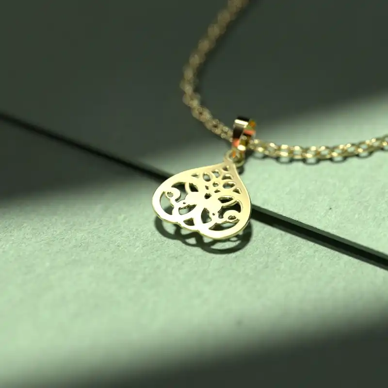 گردنبند طلا 18 عیار زنانه مدوپد مدل  طرح قلب کد MM1046