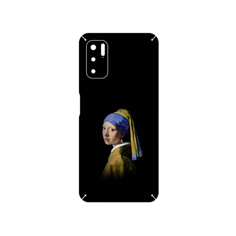 برچسب پوششی ماهوت مدل Girl with a Pearl Earring of Vermeer مناسب برای گوشی موبایل شیائومی Redmi Note 10 5G