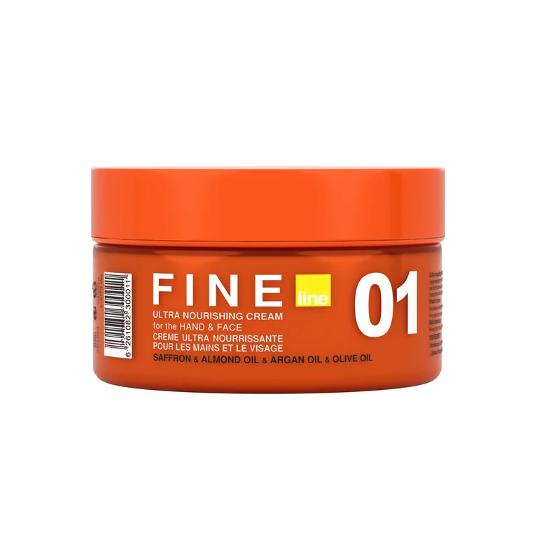 کرم آبرسان دست و صورت فاین لاین مدل زعفرانی مناسب پوست های خشک حجم 250 میلی لیتر