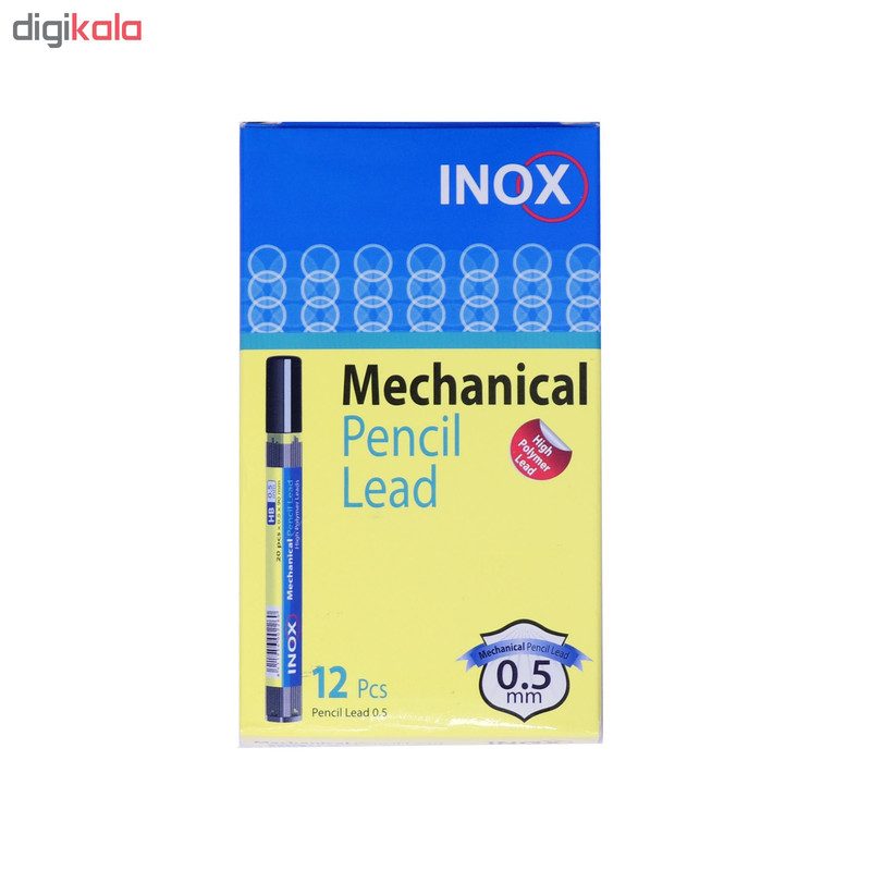 نوک مداد نوکی 0.7 میلی متری اینوکس مدل IN5 بسته 12عددی