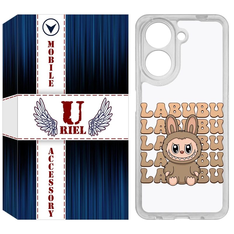 کاور یوریل مدل Clear کد 134 طرح لبوبو Labubu مناسب برای گوشی موبایل شیائومی Redmi A5 4G / Poco C71