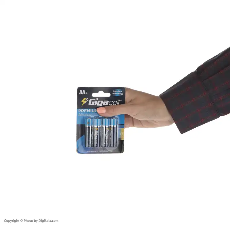 باتري قلمي گيگاسل مدل Permium Alkaline بسته 4 عددي