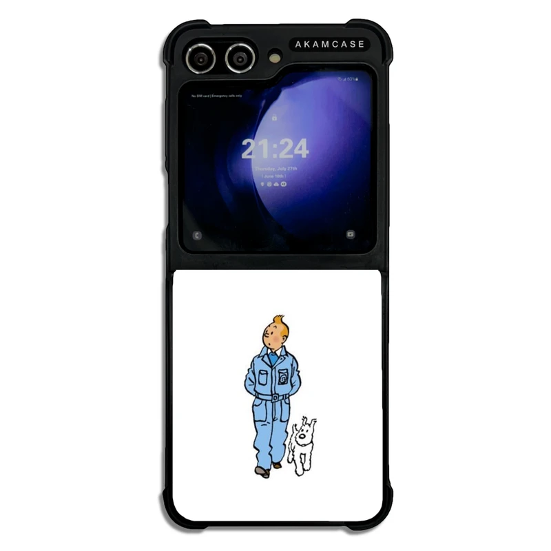 کاور آکام مدل AMC-WSGZFLIP5-TINTIN-13 مناسب برای گوشی موبایل سامسونگ Galaxy Z Flip 5