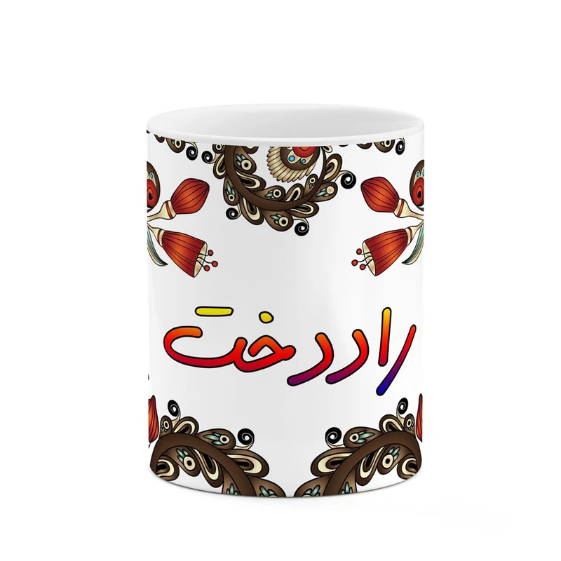 ماگ کاکتی مدل اسم راددخت طرح سنتی گل و بته کد mgh45116