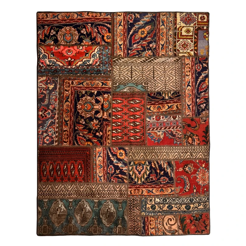 کلاژ فرش دستباف 2 متری کد NKP.Rj67