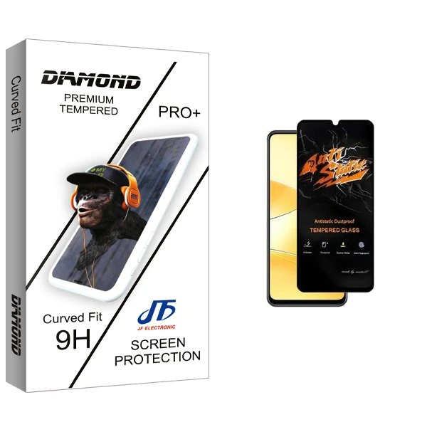 محافظ صفحه نمایش جی اف مدل Diamond Antistatic مناسب برای گوشی موبایل ریلمی C51