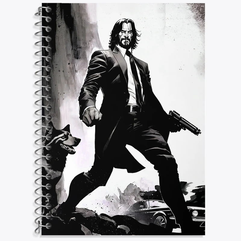 دفتر نت موسیقی 50 برگ خندالو طرح جان ویک (John Wick) کد N4958