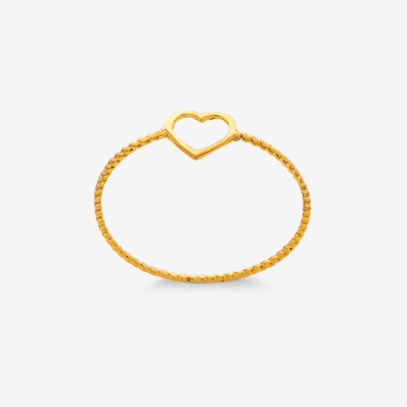 انگشتر طلا 18 عیار زنانه پرسته مدل قلب کد WR1307 سایز 58 به همراه عطر هدیه