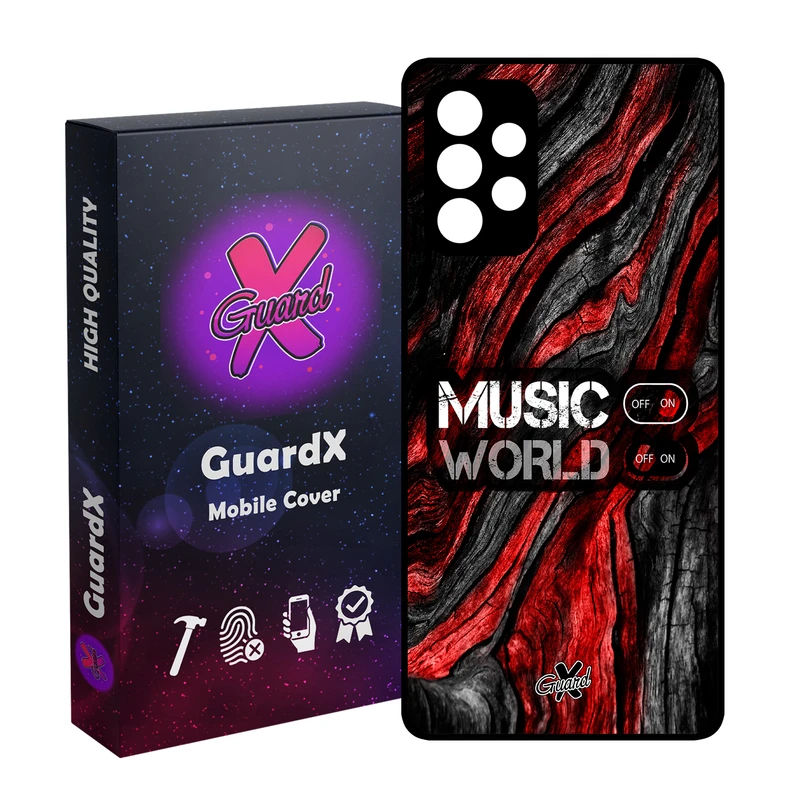 کاور گارد ایکس طرح Music مدل Glass10160 مناسب برای گوشی موبایل سامسونگ Galaxy A32 4G
