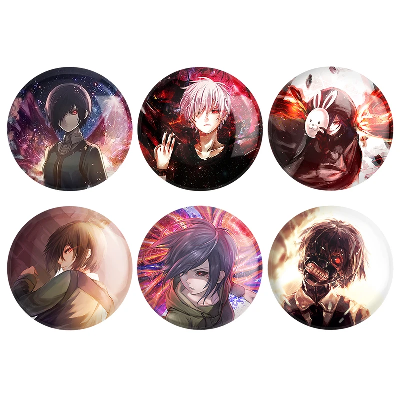 مگنت خندالو طرح انیمه توکیو غول مدل Tokyo Ghoul کد 494A مجموعه 6 عددی