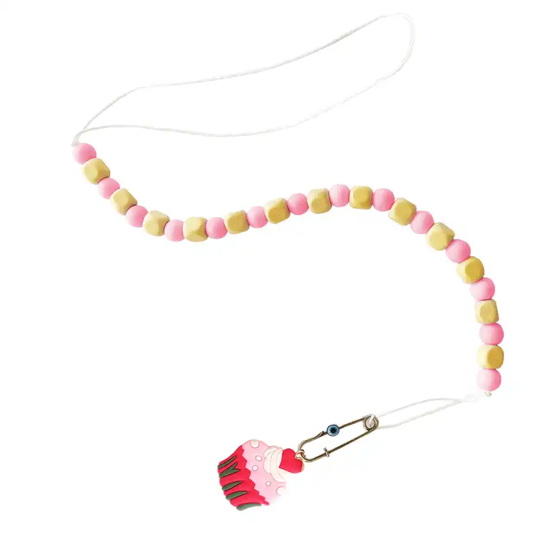 زنجیر پستانک مدل کاپ کیک قلبی