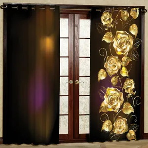 پرده مدل گل رز هازان پانچی کد 1377 سایز 140x200 سانتی متر