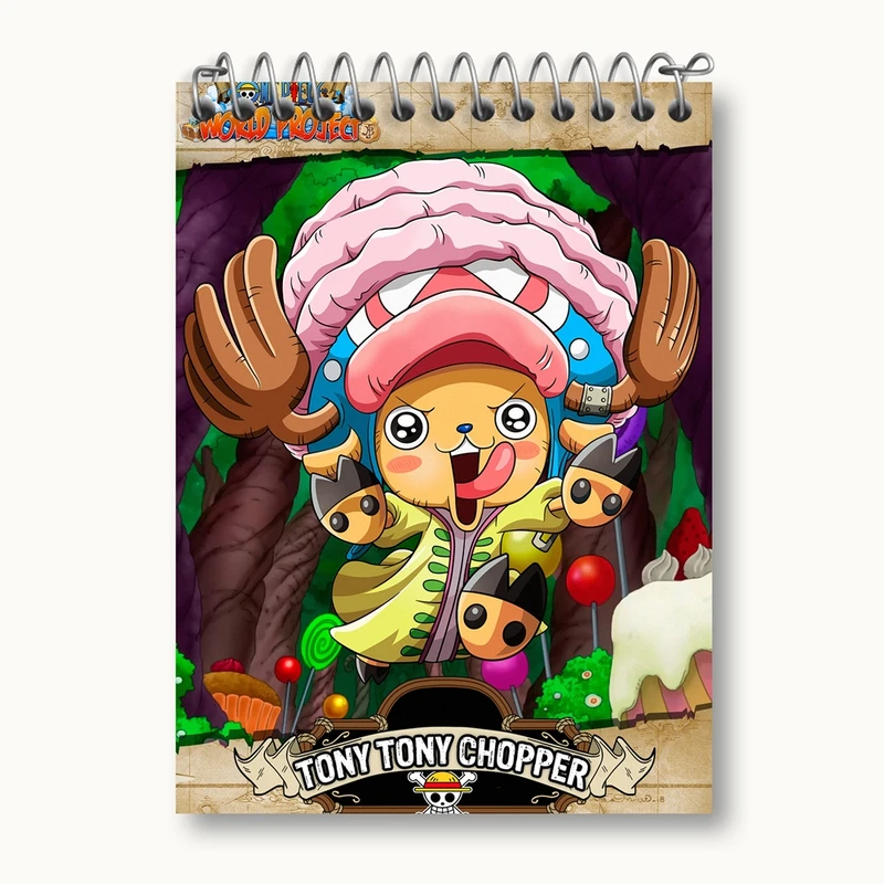 دفتر یادداشت 50 برگ خندالو مدل تونی تونی چاپر انیمه وان پیس One Piece کد 17264