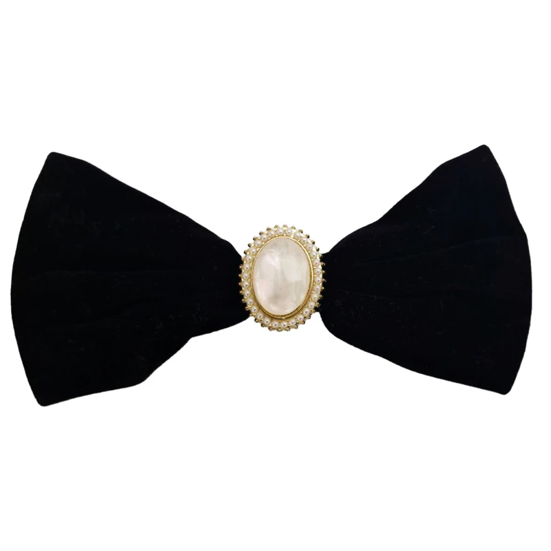 گیره مو زنانه مدل فرانسوی پاپیون مخمل کد 00205598