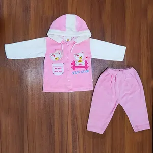 ست سویشرت و شلوار نوزادی مدل Teddy رنگ صورتی