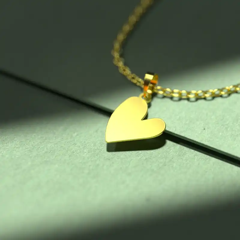 گردنبند طلا 18 عیار زنانه مدوپد مدل قلب کد E3-1-1221