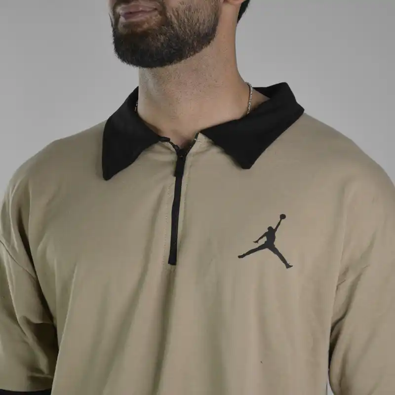 پولوشرت آستین کوتاه ورزشی مردانه مدل نیم زیپ کد 177977