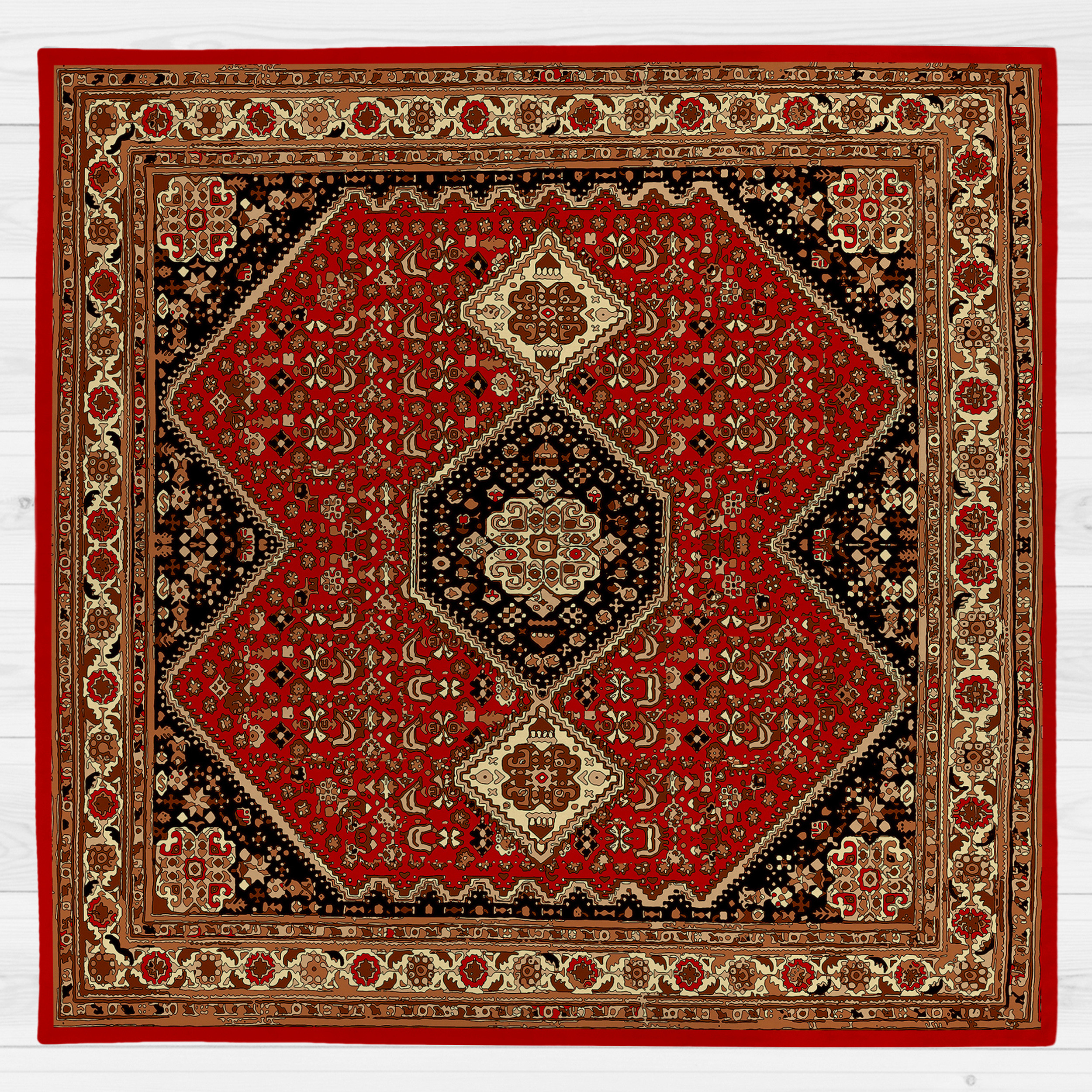 رومیزی طرح قالی کد 973
