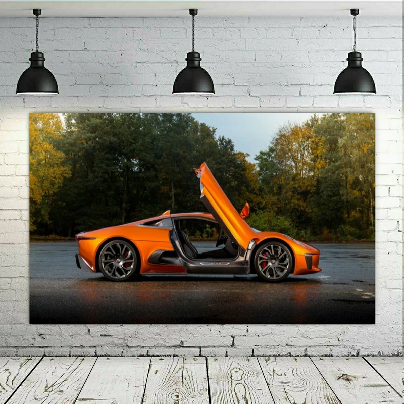 پوستر پارچه ای طرح ماشین جگوار- Jaguar مدل SDP1457