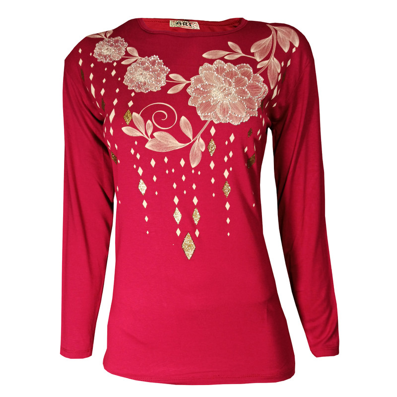 تی شرت آستین بلند زنانه مدل 513