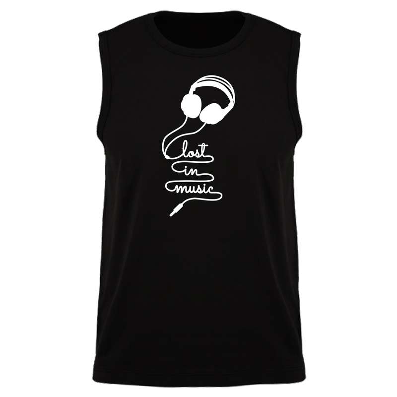 تاپ مردانه مدل موزیک کد D32 رنگ مشکی