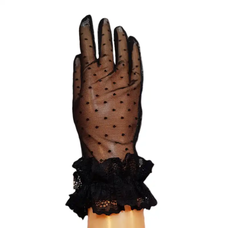 دستکش زنانه مدل خال خال ریز پرنسسیRokh 111