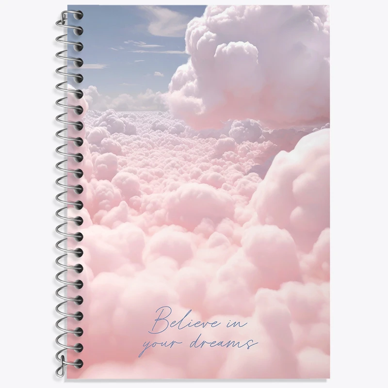 دفتر زبان 50 برگ خندالو مدل سه خط طرح Believe In Your Dreams کد N2326