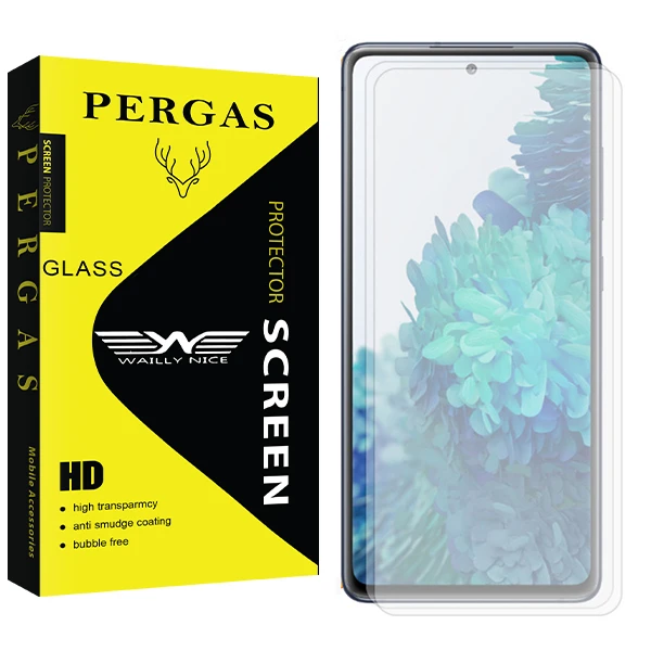 محافظ صفحه نمایش شیشه ای وایلی نایس مدل Pergas Pro مناسب برای گوشی موبایل سامسونگ Galaxy S21 FE بسته دو عددی