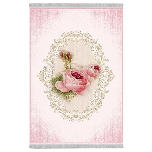 فرش پارچه‌ای دفه مدل فرشینه طرح فانتزی کد 1032