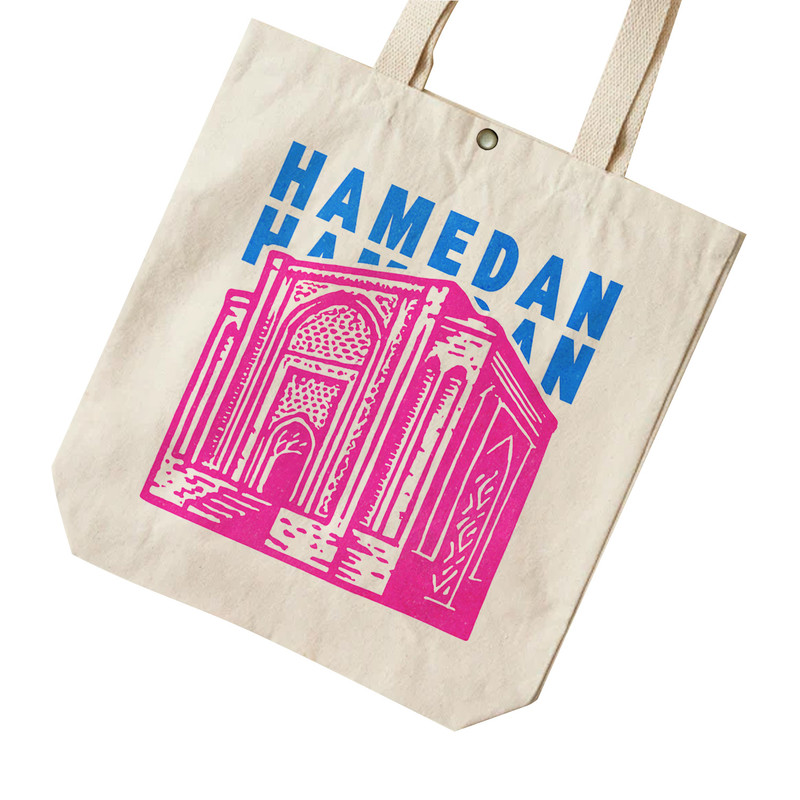 ساک خرید ترمه طراحان ایده مدل نماد گنبد علویان همدان کد map0038 - L