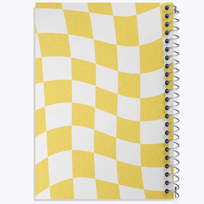 دفتر نقاشی 50 برگ خندالو طرح چهارخونه زرد کد N2768