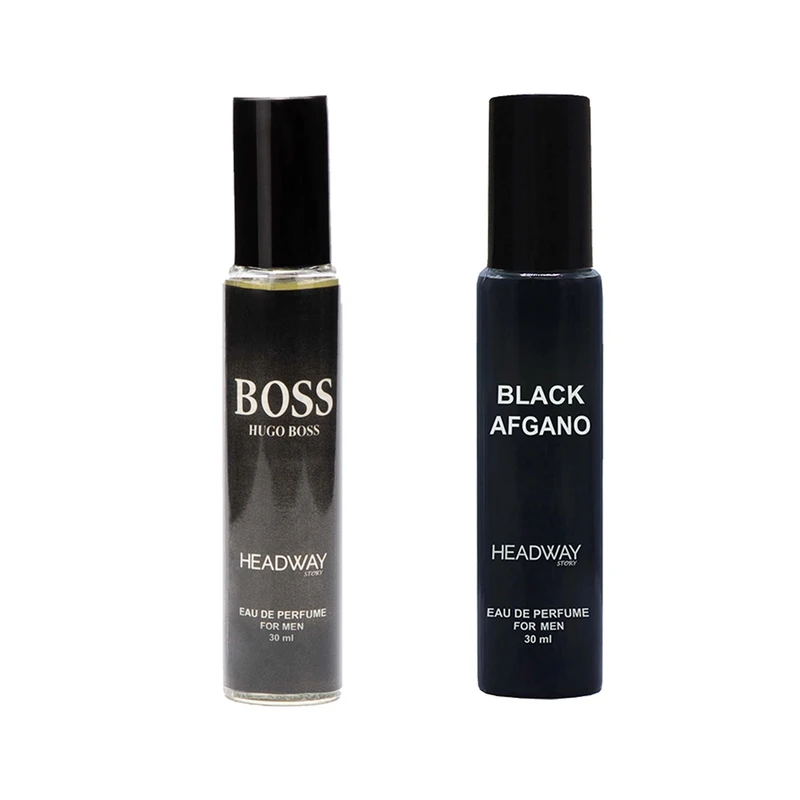 عطر جیبی مردانه هدوی استوری مدل بلک افغان و هوگو باس من حجم 30 میلی لیتر مجموعه 2 عددی