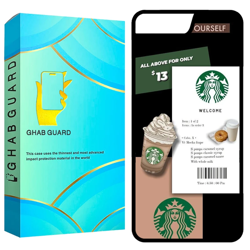 کاور قاب گارد طرح کافه مدل GCHP7P مناسب برای گوشی موبایل اپل iPhone 7 Plus / 8 Plus