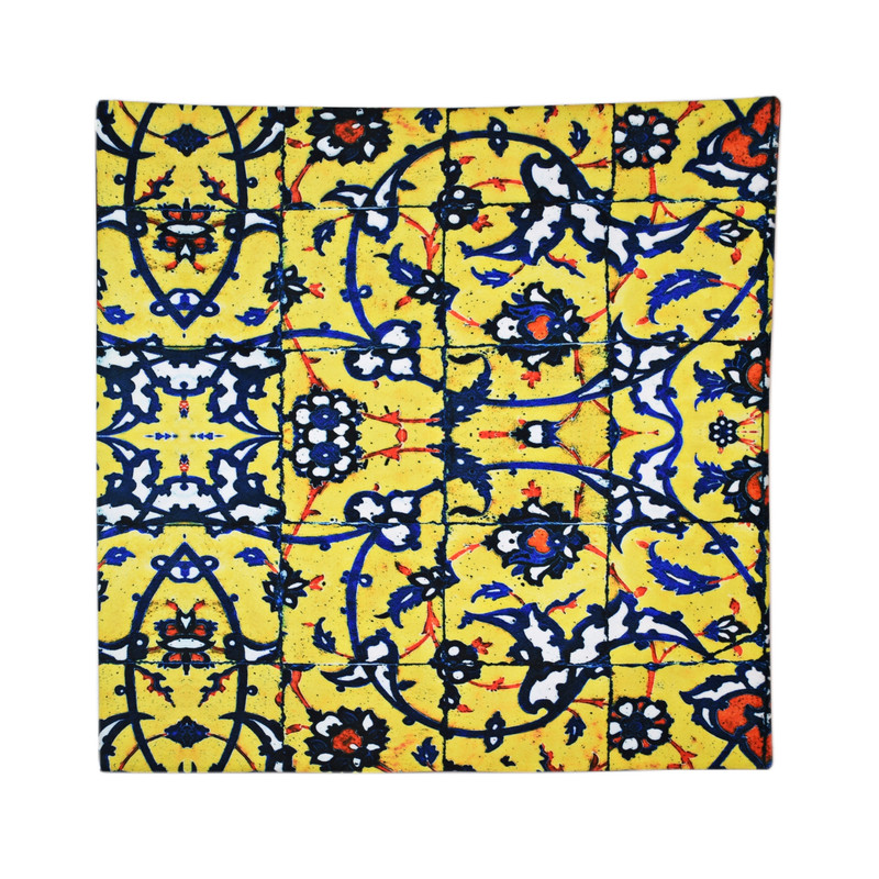 رومیزی مدل مخمل طرح کاشی کد 127