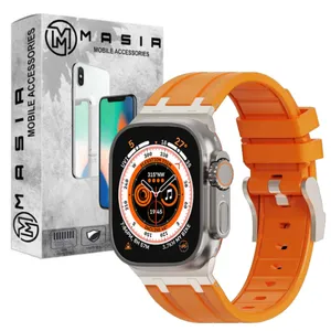 بند مسیر مدل Luxury STL Silicone مناسب برای اپل واچ سری 1/2/3/4/5/6/7/8/9/ SE / ULTRA / ULTRA 2 سایز 42/44/45/49 میلی متری