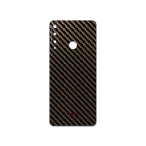 MAHOOT Glossy-Brown-Fiber Cover Sticker for Huawei Y6p