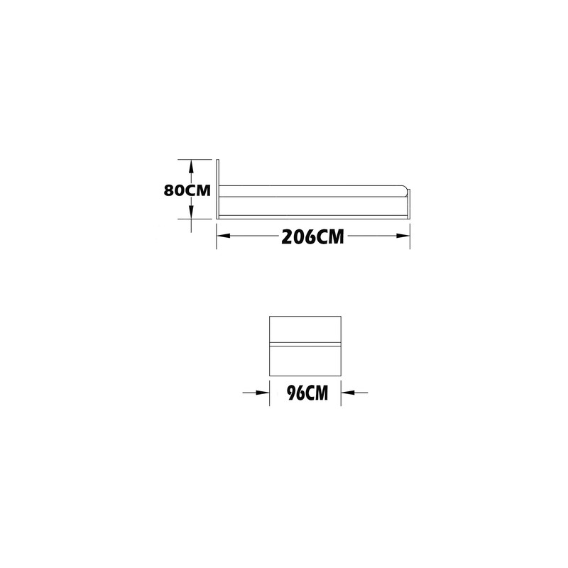 تخت خواب یک نفره اعیان مدل FH273 سایز 90x200 سانتی متر