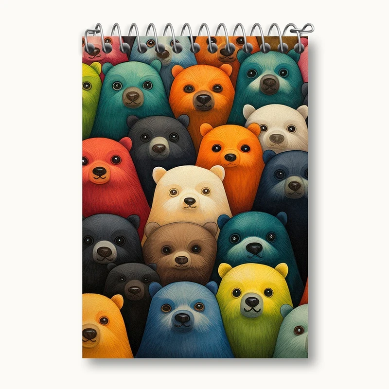 دفتر یادداشت 50 برگ خندالو مدل خرس کد N1148