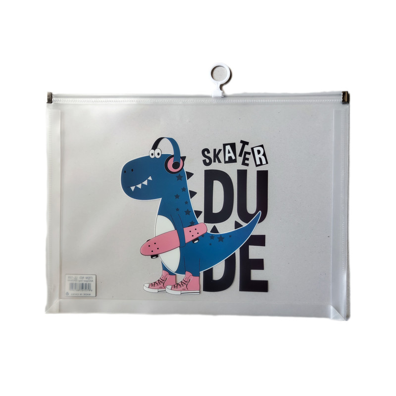 پوشه مدل زیپ کیپ طرح دایناسور A4