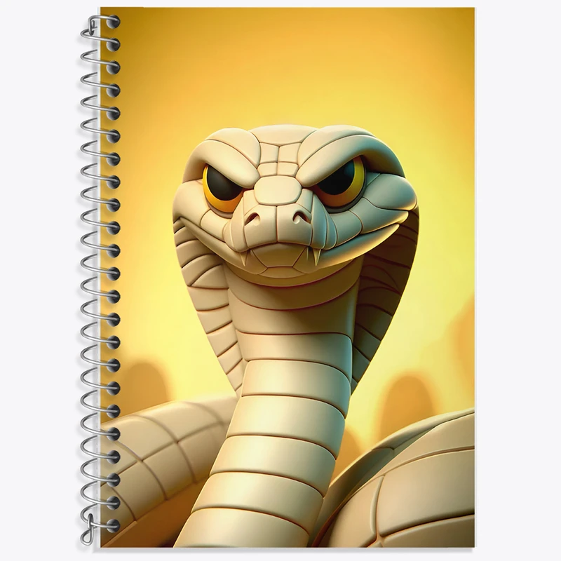 دفتر زبان 50 برگ خندالو مدل سه خط طرح مار کد F7769