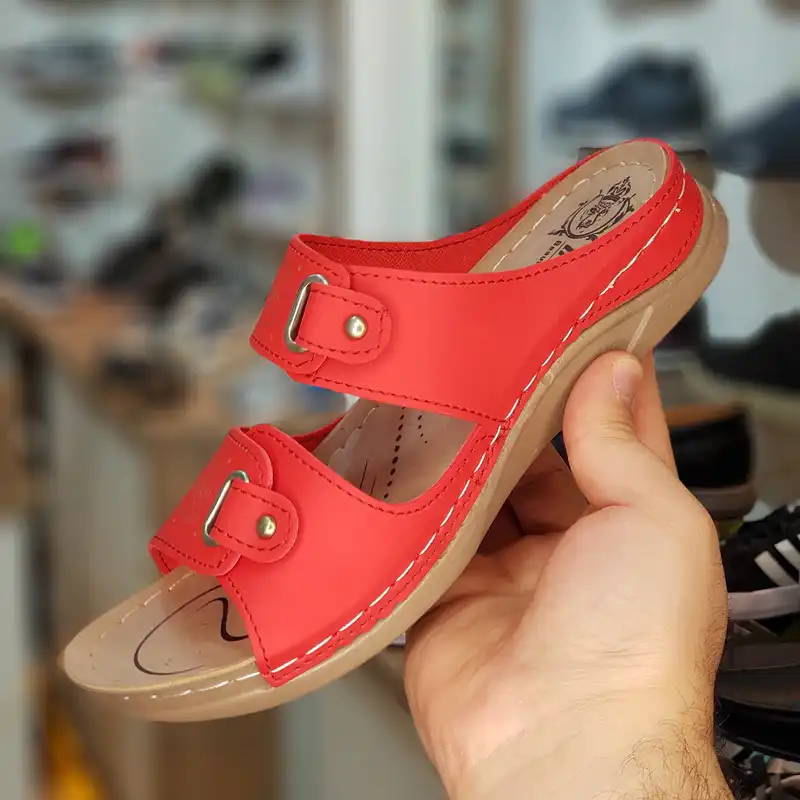 دمپایی زنانه مدل طبی کد 037 رنگ قرمز