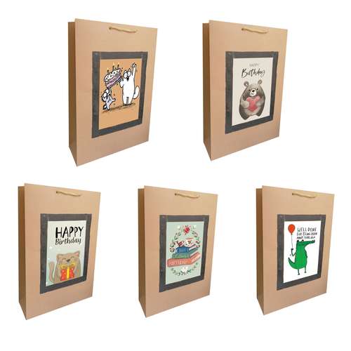 ساک هدیه مدل تم تبریک تولد مجموعه 5 عددی