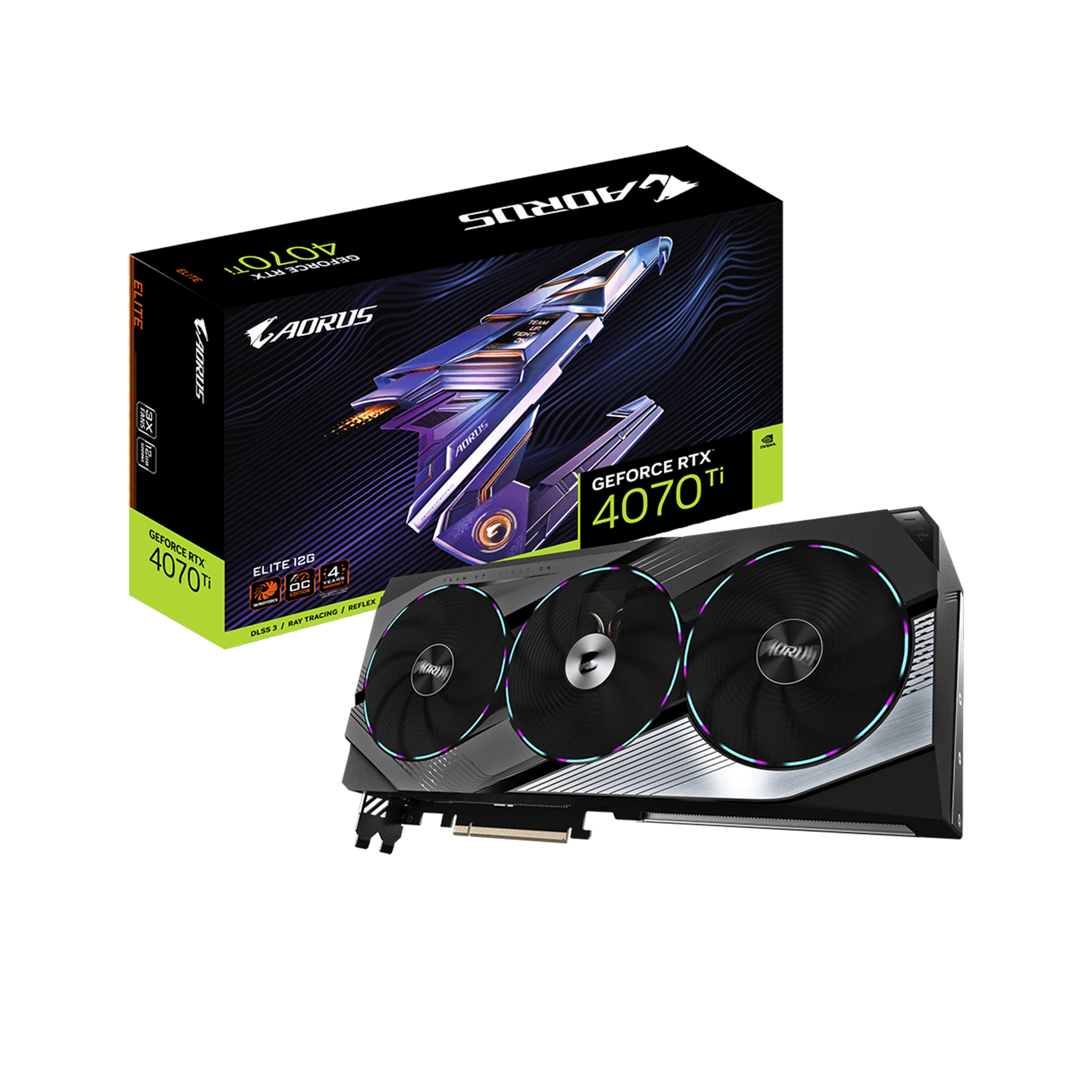 کارت گرافیک گیگابایت آروس مدل AORUS GeForce RTX™ 4070 Ti ELITE 12G