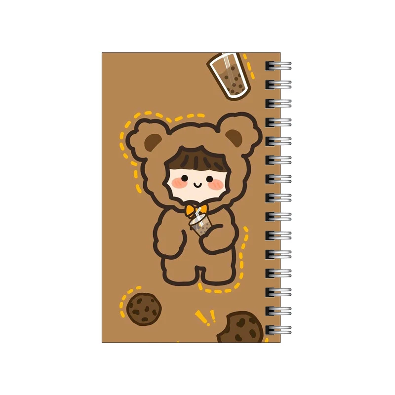 دفترچه یادداشت مدل to do list طرح دختر و لباس خرسی و کوکی کد 6331938