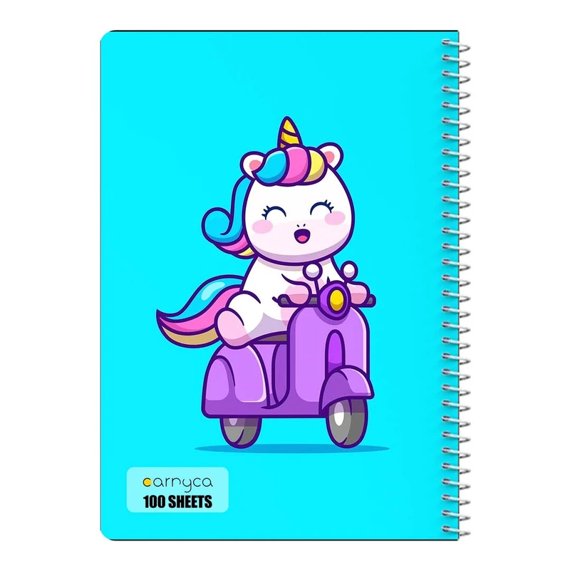 دفتر مشق 100 برگ سیمی کارنیکا طرح یونیکورن Unicorn کد 49843
